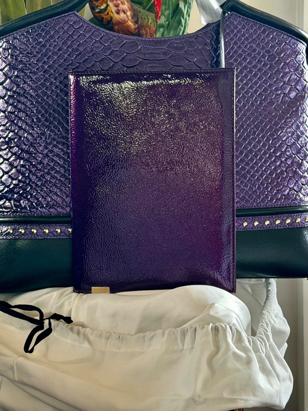 ๐๐คฉ NWT Brahmin Sample Patent ๐๐คฉ๐ Leather Rich Purple Journal ๐คฉ๐ - Picture 10 of 10